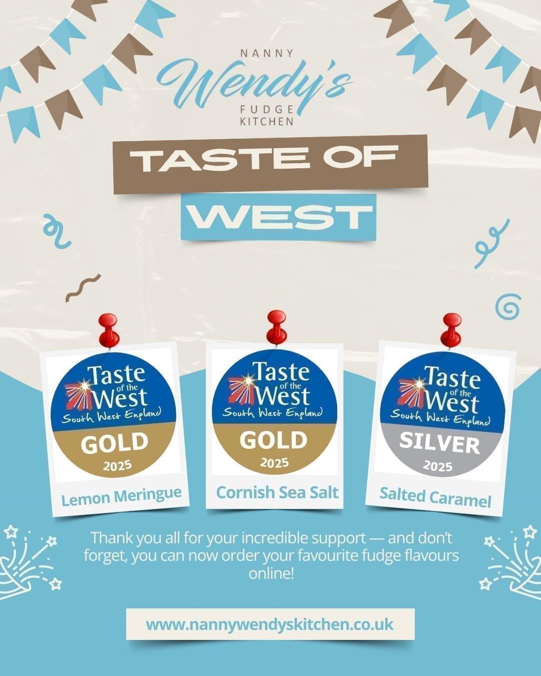 Taste of the West Awards - 2x Gold, 1x Silver